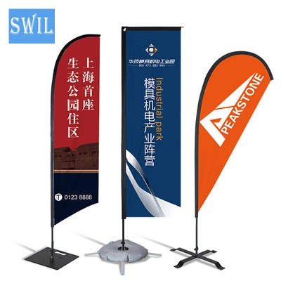 Customized Beach Advertising Digital Polyester Fabric Colorful Display Feather Banner Teardrop Flag