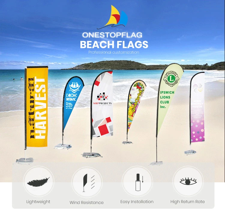Promotion Feather Flag Flying Flags Banners Custom Advertising Beach Flags
